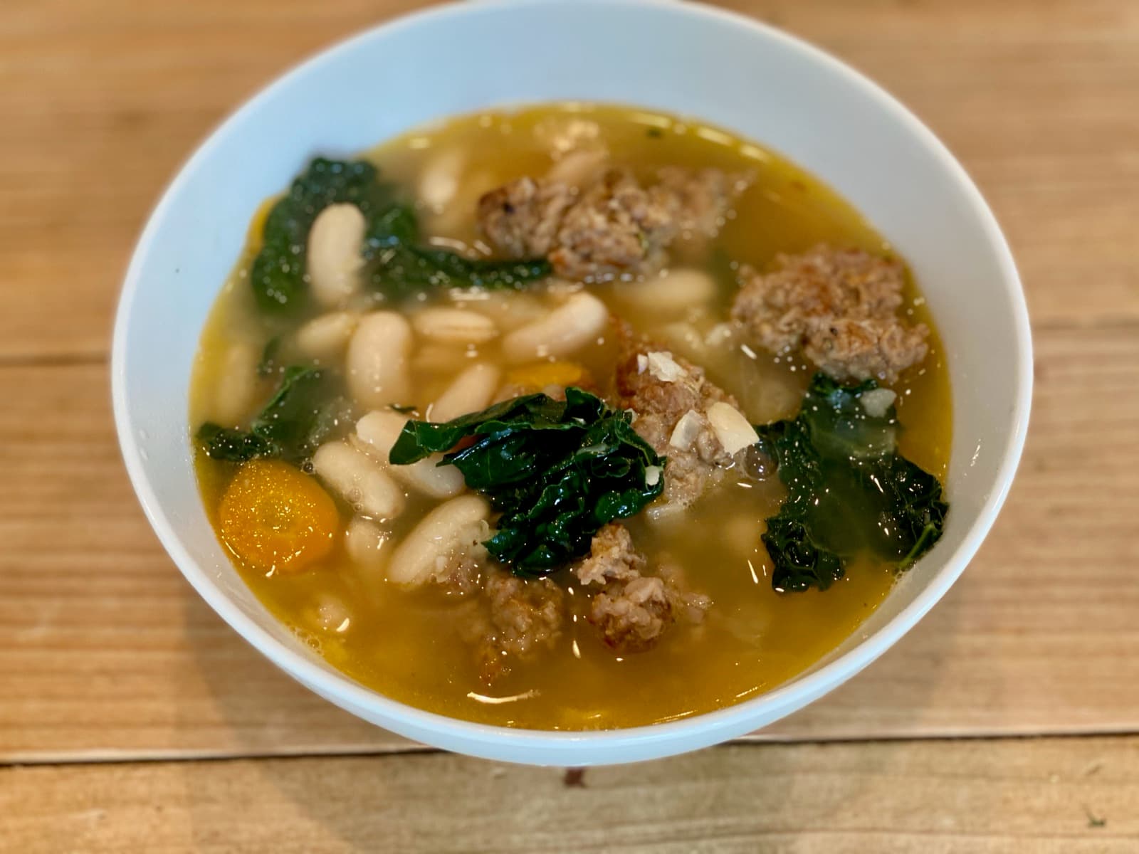 Cannellini Beans, Sausage, Kale Soup