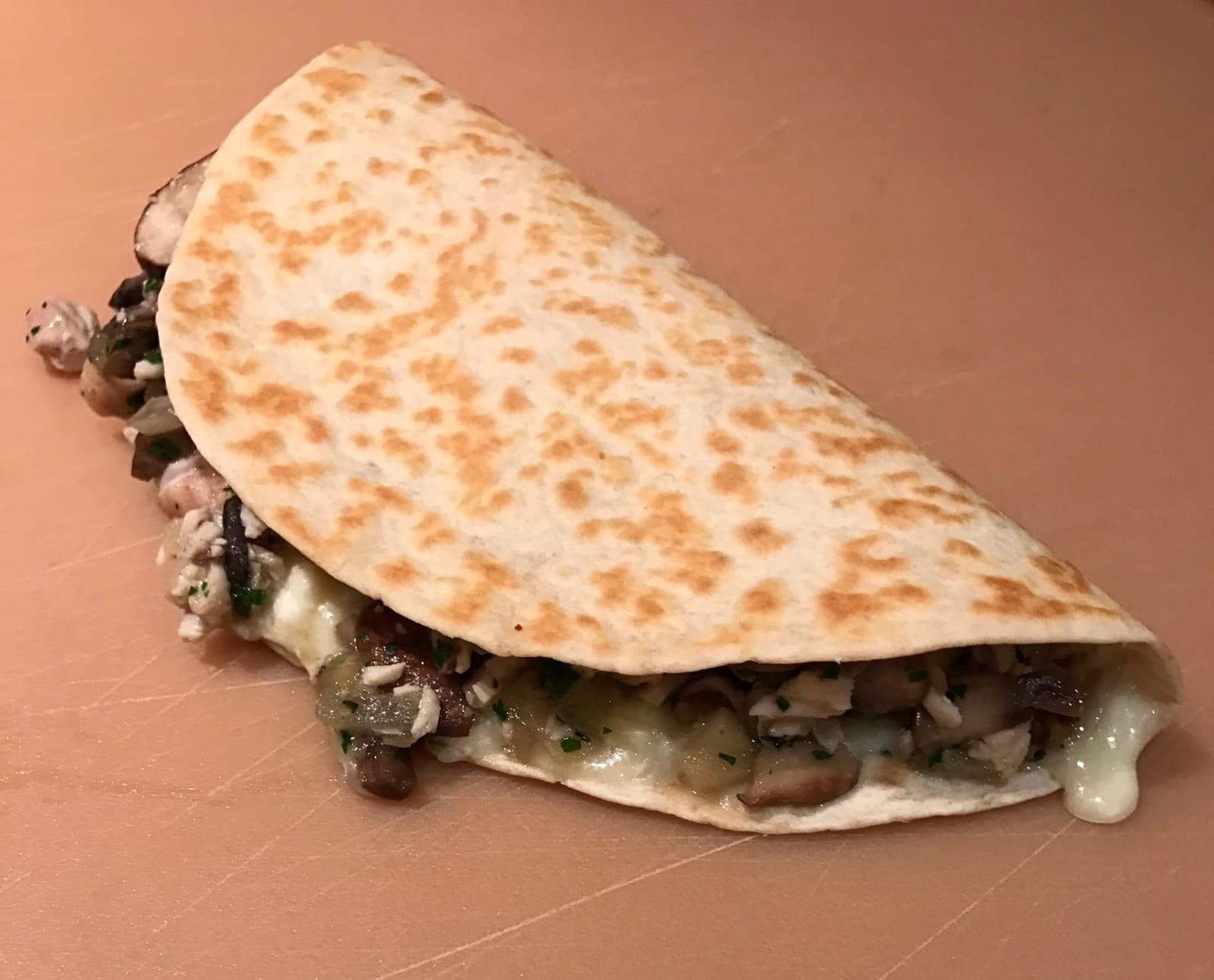 Chicken and Mushroom Quesadillas