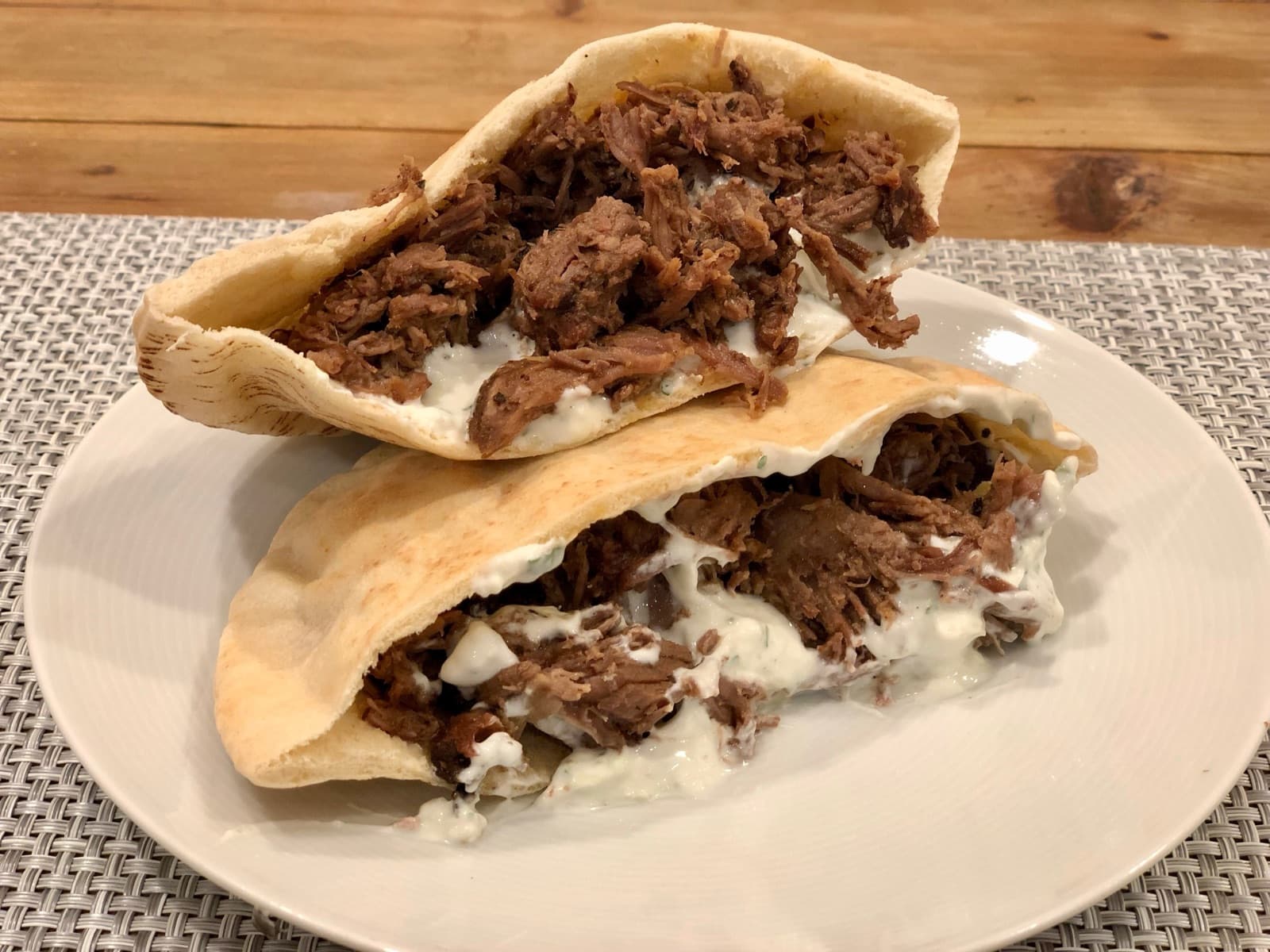Pulled Lamb Pita w/ Tzatziki